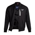 thumbnail image 1 of Chaqueta bomber Reebok para hombre, con aislamiento, cortavientos, talla grande, negra, 1 of 7