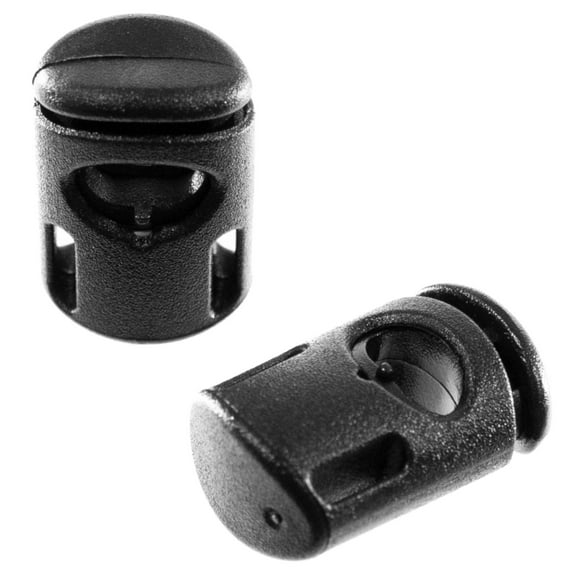 Heavy Duty Plastic Ellipse Cord Locks - Clamp Toggle Stop Slider for Paracord, Bungee Cord, Drawstrings, Accessory Cordage, and More