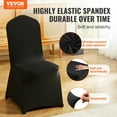 thumbnail image 2 of VEVOR Stretch Spandex Folding Chair Covers, Universal Fitted Chair Cover, Removable Washable Protective Slipcovers, for Wedding, Holiday, Banquet, Party, Celebration, Dining (30PCS Black), 2 of 9