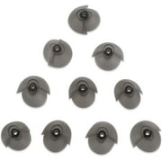 MEDca Hearing Aid Standard Receiver Tulip Domes Compatible for BTE Hearing Amplifiers (10) Dark Grey