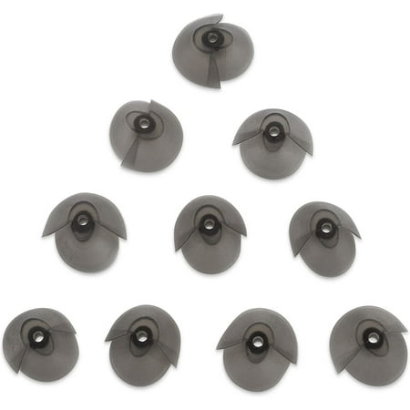 MEDca Hearing Aid Standard Receiver Tulip Domes Compatible for BTE Hearing Amplifiers (10) Dark Grey