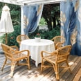 thumbnail image 4 of Gold White Feather Outdoor Curtains for Patio Waterproof, Modern Oil Painting Grommet Curtains for Porch Outside Privacy Drape for Gazebo Garden Pergola, 1 Panel, 54x95in, 4 of 9