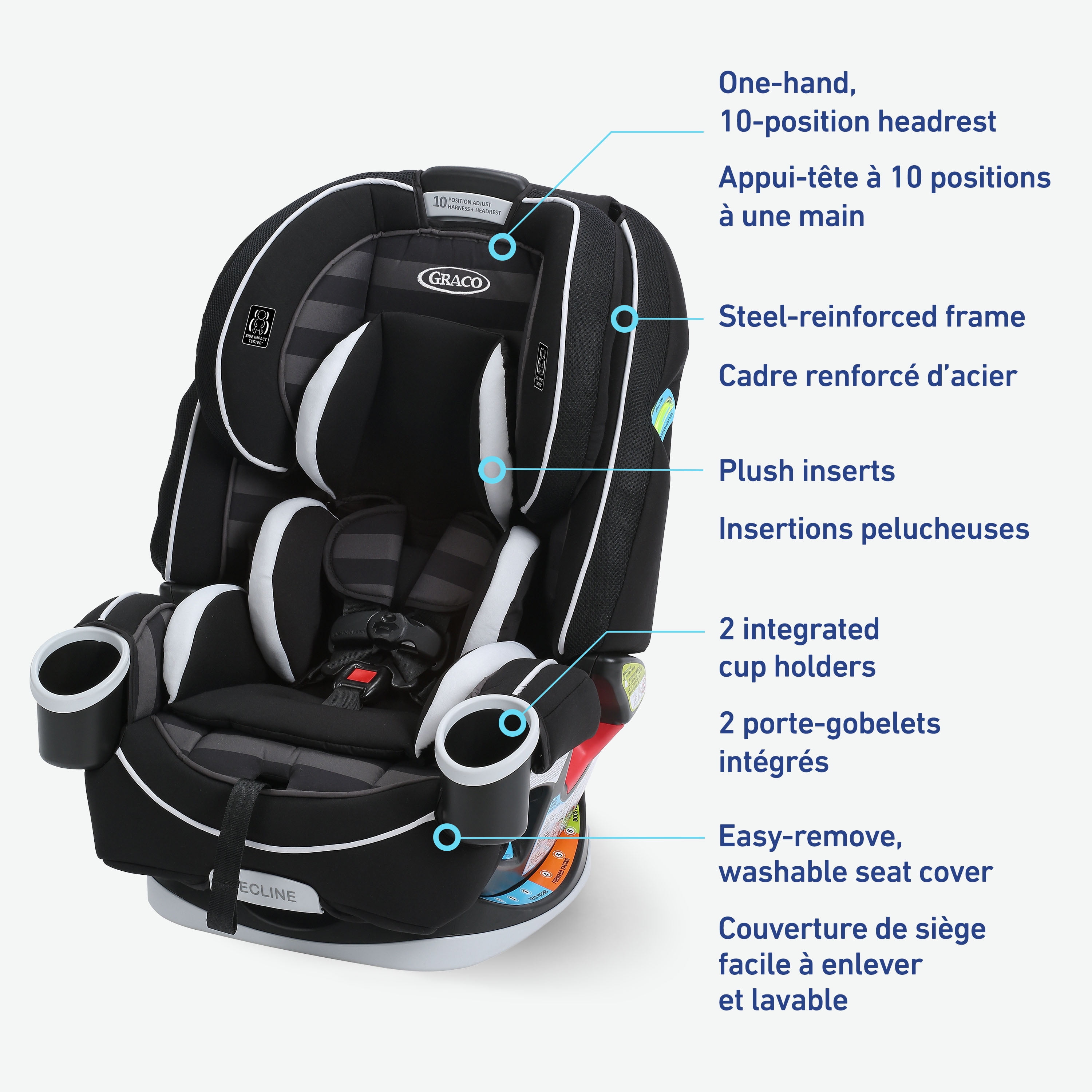 Graco 4Ever 4-in-1 Convertible Car Seat | Versatile, Comfortable, and Safe for Babies through Preteens | 1.8-54 kg (4-120 lb)