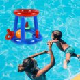 thumbnail image 2 of 1 Set Inflatable Pool Ring Toss Toy with 3/4 Rings Kids Adults Indoor Outdoor Floating Cross Basketball Stand PVC Ring Toss Game Swimming Pool Supplies, 2 of 7