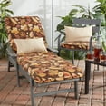 thumbnail image 5 of Greendale Home Fashions 73 x 23 in. Russet Floral Outdoor Chaise Cushion, 5 of 8