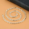 thumbnail image 3 of HOOUN Real 925 Sterling Silver Men Women Glossy Square Box Wide O Link Chain Necklace -25.6'', 3 of 6
