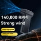 thumbnail image 4 of Ventilador Turbo Jet Potente Soplador de Aire Ventilador Turbo Jet Eléctrico Motor Sin Escobillas 140000 RPM 52 M/S Velocidad del Viento Ajustable, 4 of 5
