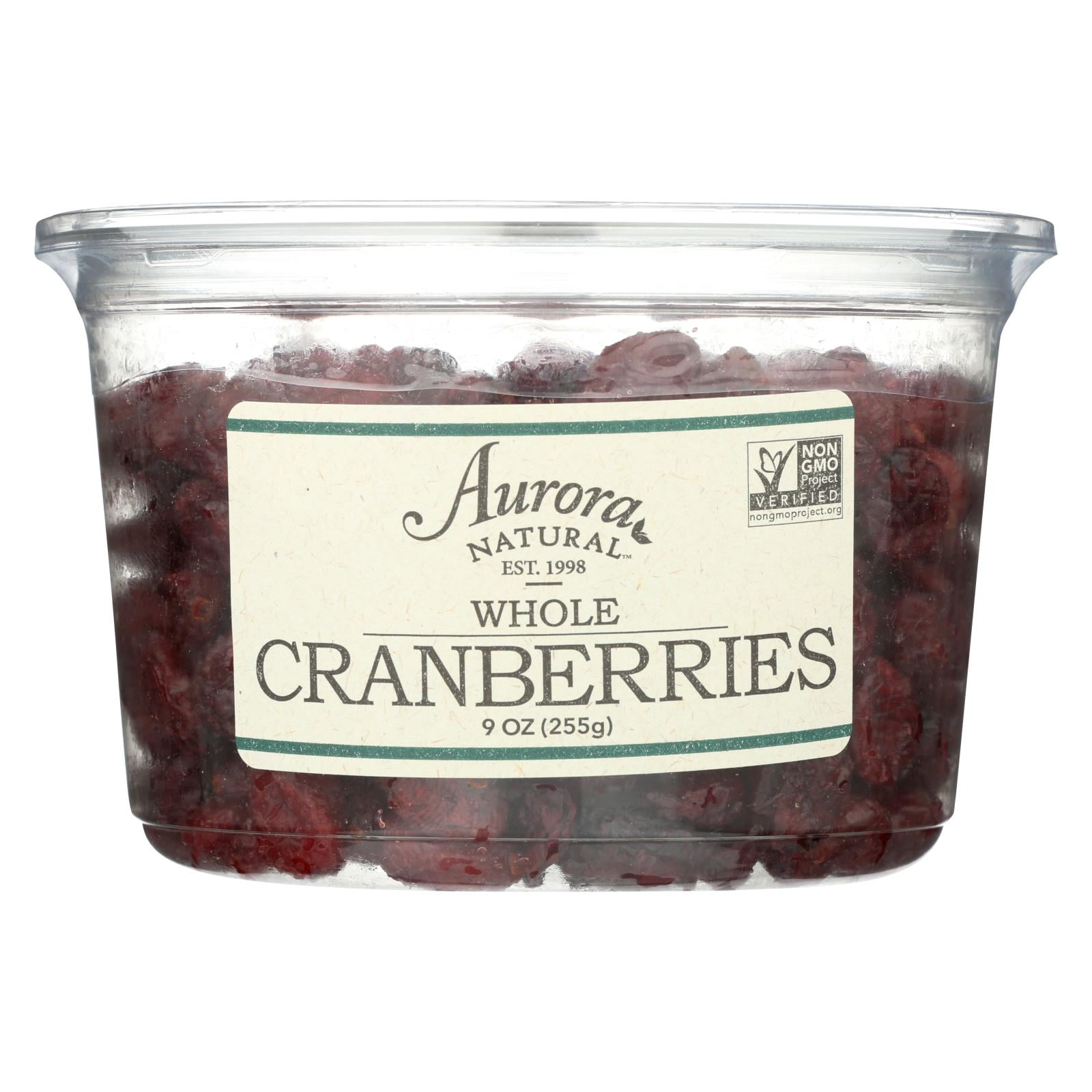 Aurora Natural Products Whole Cranberries Case of 12 9 oz