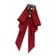 thumbnail image 2 of Pajarita para mujer, corbata con cinta larga, formal, longitud ajustable, broche para niñas Rojo, 2 of 9