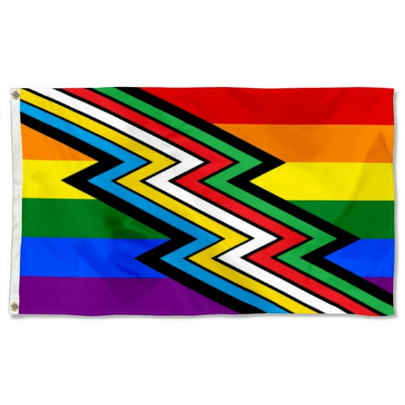 DISABILITY LIGHTNING RAINBOW PRIDE Flags Polyester 3x5 FT banner