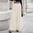 thumbnail image 7 of Dwellite Womens Wide Leg Trousers 2026 Elastic High Waisted Dress Pants Pleated Slacks Flowy Business Work Palazzo Pants Beige XL, 7 of 7