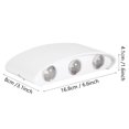 thumbnail image 4 of AC85-265V 6W estilo arco LED aplique de luz muestra lámpara de pared moderna para dormitorio blanco cálido, 4 of 8