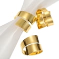 thumbnail image 4 of 6 piezas de anillos de servilleta de metal dorado irregulares para la cena, 4 of 6