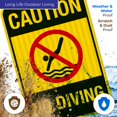 thumbnail image 5 of Pool Sign, Caution No Diving Sign,, 5 of 5