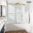 thumbnail image 2 of Cozy 60"x 76" Frameless Double Slide Shower Door 3/8" Tempered Glass, 2 of 10