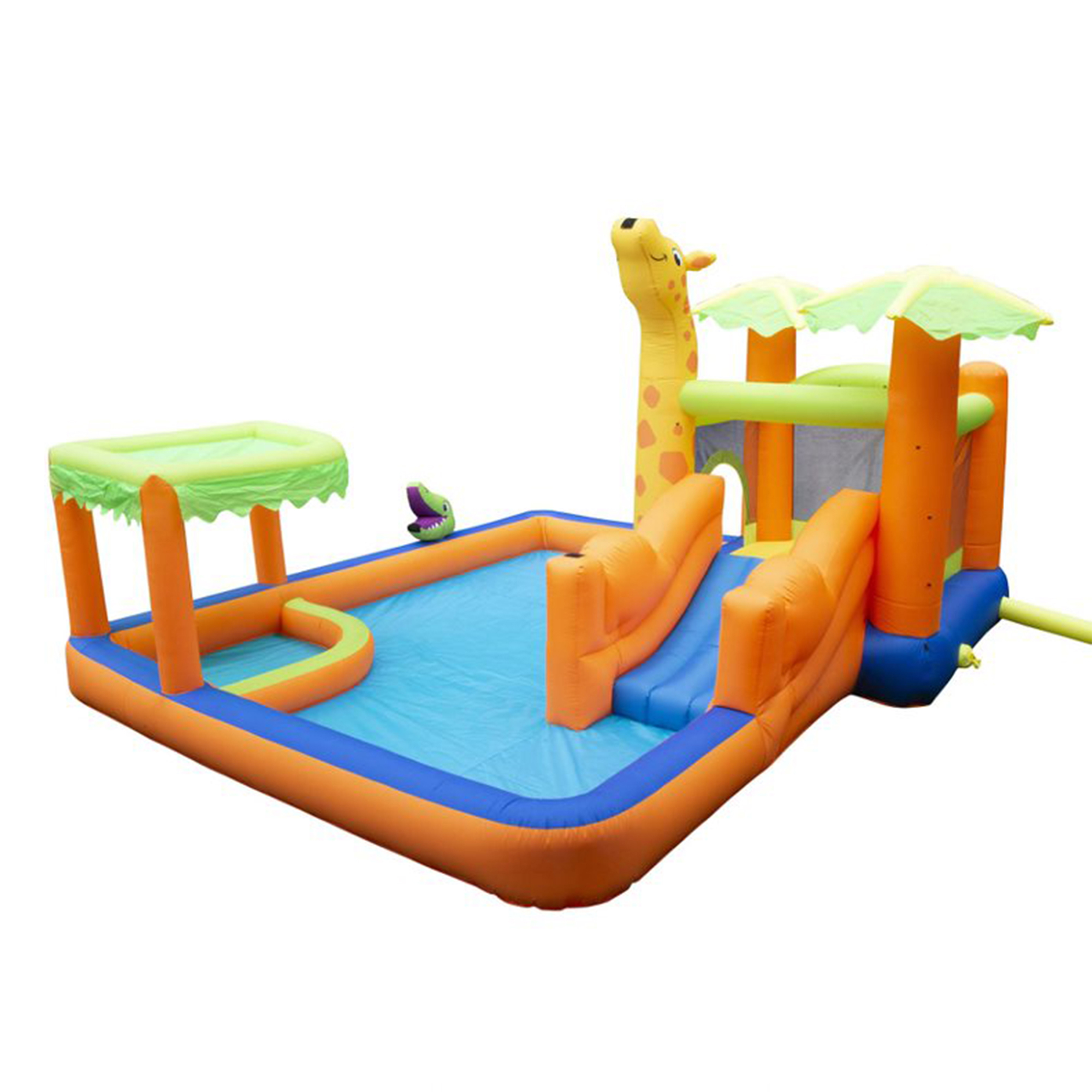Banzai Safari Splash Water Park Inflatable Bouncer with Cannon and Blower - image 7 of 12