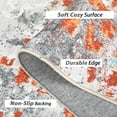 thumbnail image 7 of Tzou Super Soft Modern Abstract Area Rugs 10x13ft Large Washable Carpet for Living Room Playroom, Colorful Non-Slip Indoor Floor Mat, Low Pile(Orange/Gray), 7 of 7