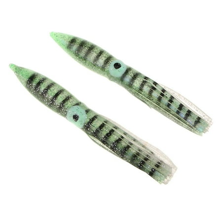 2pcs Fishing Lures Squid Octopus Skirts Lures Soft Baits Crankbaits Red