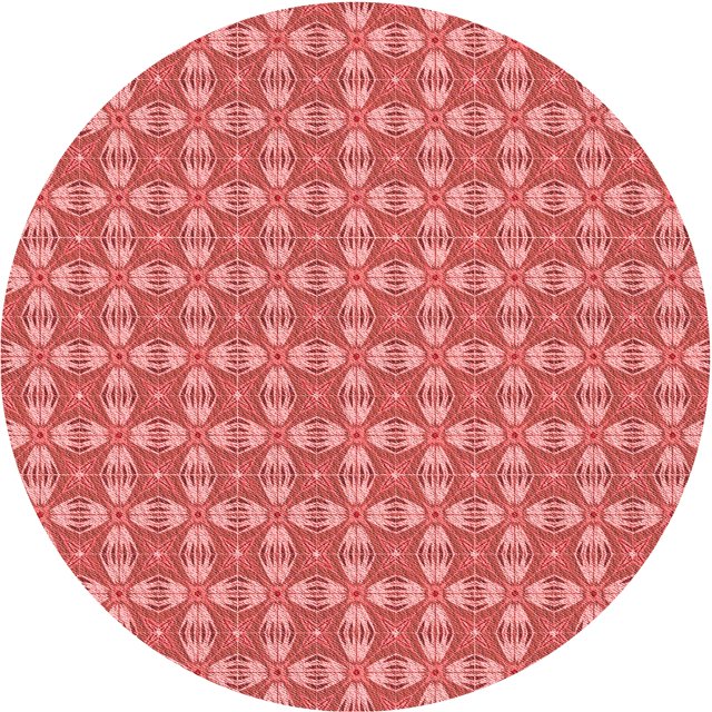 Ahgly Company Tapis d'Intérieur Lavables en Machine, Ronds, Rouges Rubis Transitionnels, Ronds de 3'