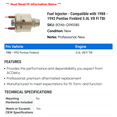 thumbnail image 2 of Fuel Injector - Compatible with 1988 - 1992 Pontiac Firebird 5.0L V8 FI TBI 1989 1990 1991, 2 of 2