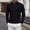 1 - Black, variant on Plain T-Shirts for Men Linen Button Shirt Polos Collared Long Sleeve Big & Tall Casual Shirts for Men,Black,L