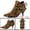 Leopard, variant on Unique Bargains Women's Pointy Toe Kitten Heel Ankle Booties