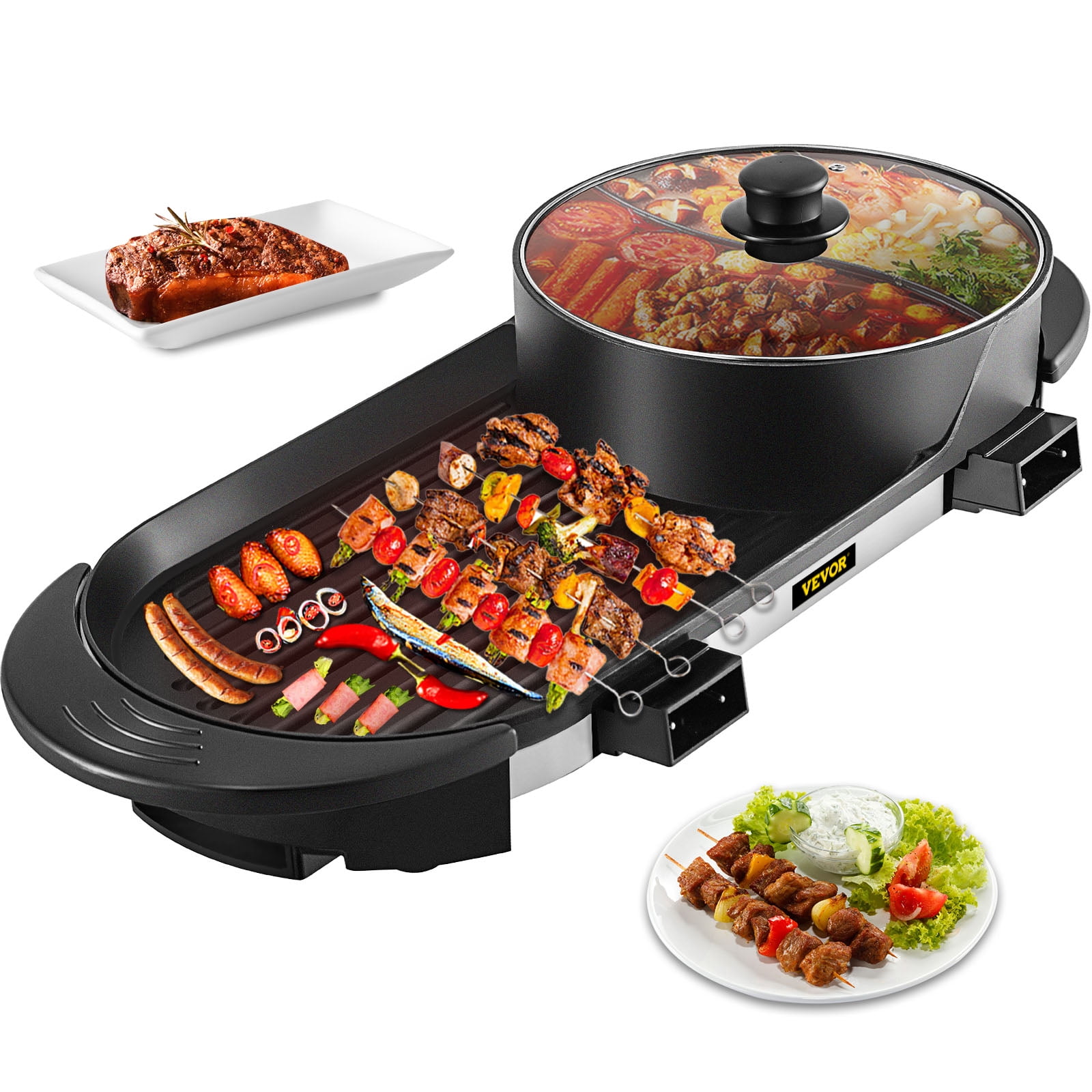 YSE 220V Outdoor Charbroiler Electric Barbecue Oven Smokeless BBQ Grill Machine 