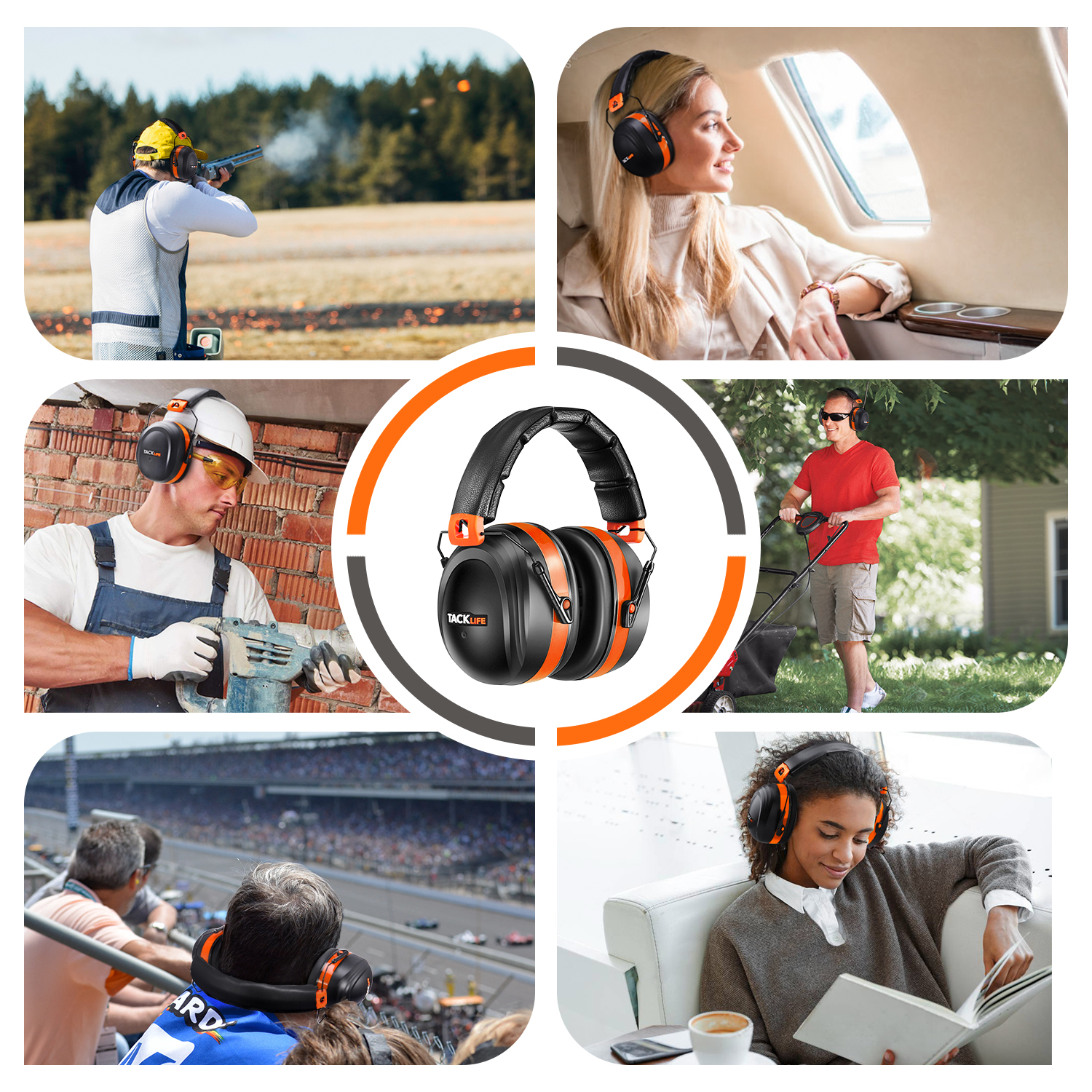 Tacklife Ear Muffs Hearing Protection, SNR 34 dB photo 4