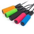 thumbnail image 4 of Adjustable Tangle Free Vinyl Skipping Cable Jumping Rope | Soft Foam Grip Handles, Black, 4 of 5