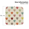 thumbnail image 2 of Honeii Heart Polka Dot print Leather Coaster Set of 4, ideal for safeguarding your furniture from drinks spills and effortless cleanup-Square, 2 of 6