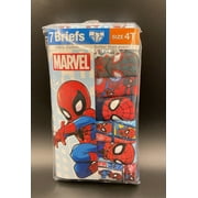 HANDCRAFT MFG Assorted Spiderman Pattern Toddler 7 Pairs of 4T Briefs 100% Cotton Marvel
