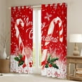 thumbnail image 2 of Feelyou Xmas Candy Curtains (2, 42x84), Teens Winter Snowflake, 2 of 5