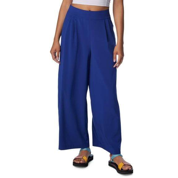 Columbia Women's Solid Anytime Wide-Leg Pull-On Pants Dark Sapphire, X-Small