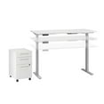 thumbnail image 3 of Move 60 Series 60W x 30D Adjustable Desk Set in White - Engineered Wood, 3 of 7