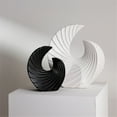 thumbnail image 5 of Modern Resin Sculptures Decorative Objects Home Decor for Living Room,Office Bookshelf,Desktop(Black+White), 5 of 5