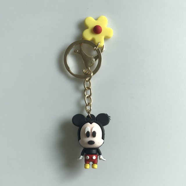 Keychai-Llavero de dibujos animados de Disney, Mickey Mouse, Minnie, Stitch, Winnie, bolsa de pareja, regalo para niñas
