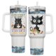thumbnail image 1 of Vaso 34HD de 40 oz con aislamiento al vacío Black Cat con mango, 1 of 6