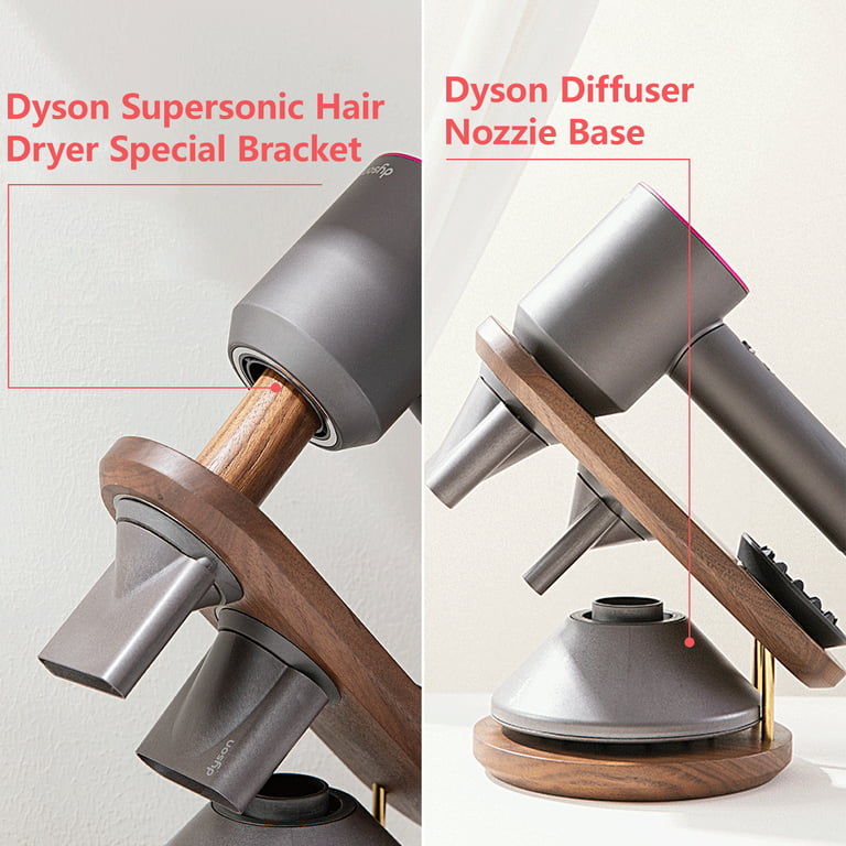 Hair Dryer Holder Stand for Dyson Supersonic Hairdryer Heavy Wood Stand  Basebathroom Organizer,countertop Storage Stand 