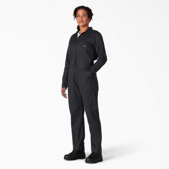 Dickies Women's Cooling Long Sleeve Coveralls, Black, XS