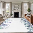 thumbnail image 2 of Spring Watercolor Leaves Large Area Rugs 5x8 ft Eucalyptus Leaf Blue Plants Washable Rug Non Slip Indoor Carpet Absorbent Floor Mat for Living Room Bedroom Dining Room, 2 of 9