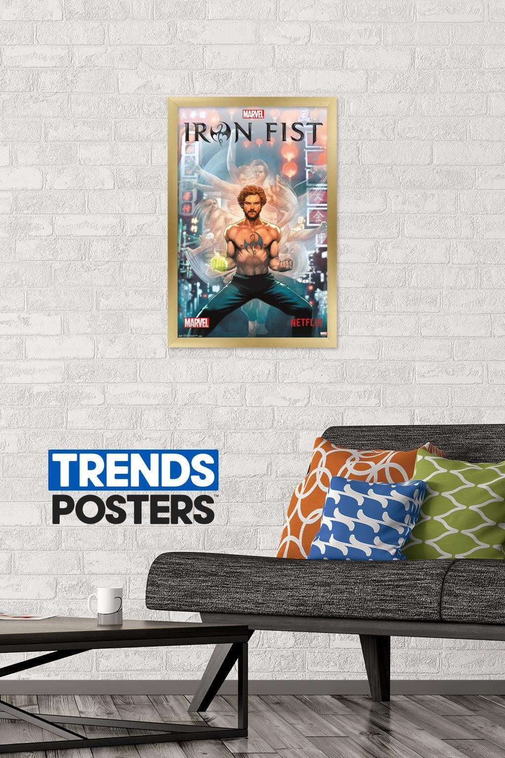 Marvel Comics TV - Iron Fist - Stance Wall Poster, 14.725" x 22.375", Framed