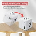 thumbnail image 4 of Portable Cube Timer Digital Kitchen Timer Countdown Alarm 1-3-5-10 Minutes Flip Timing with Digital Display Time Management for Study Sports Cooking Gaming Office, 4 of 7