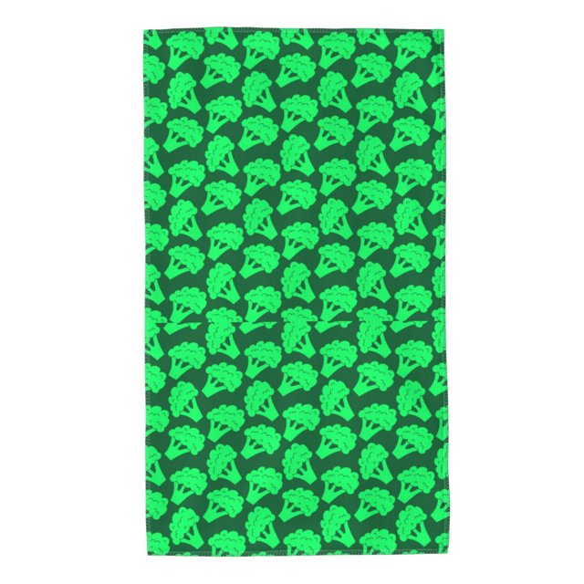 Balery Green Broccoli Toalla de Microfibra Premium con Estampado – 27.5x16 pulgadas, Alta Absorción, Suave y Aterciopelada, Secado Rápido