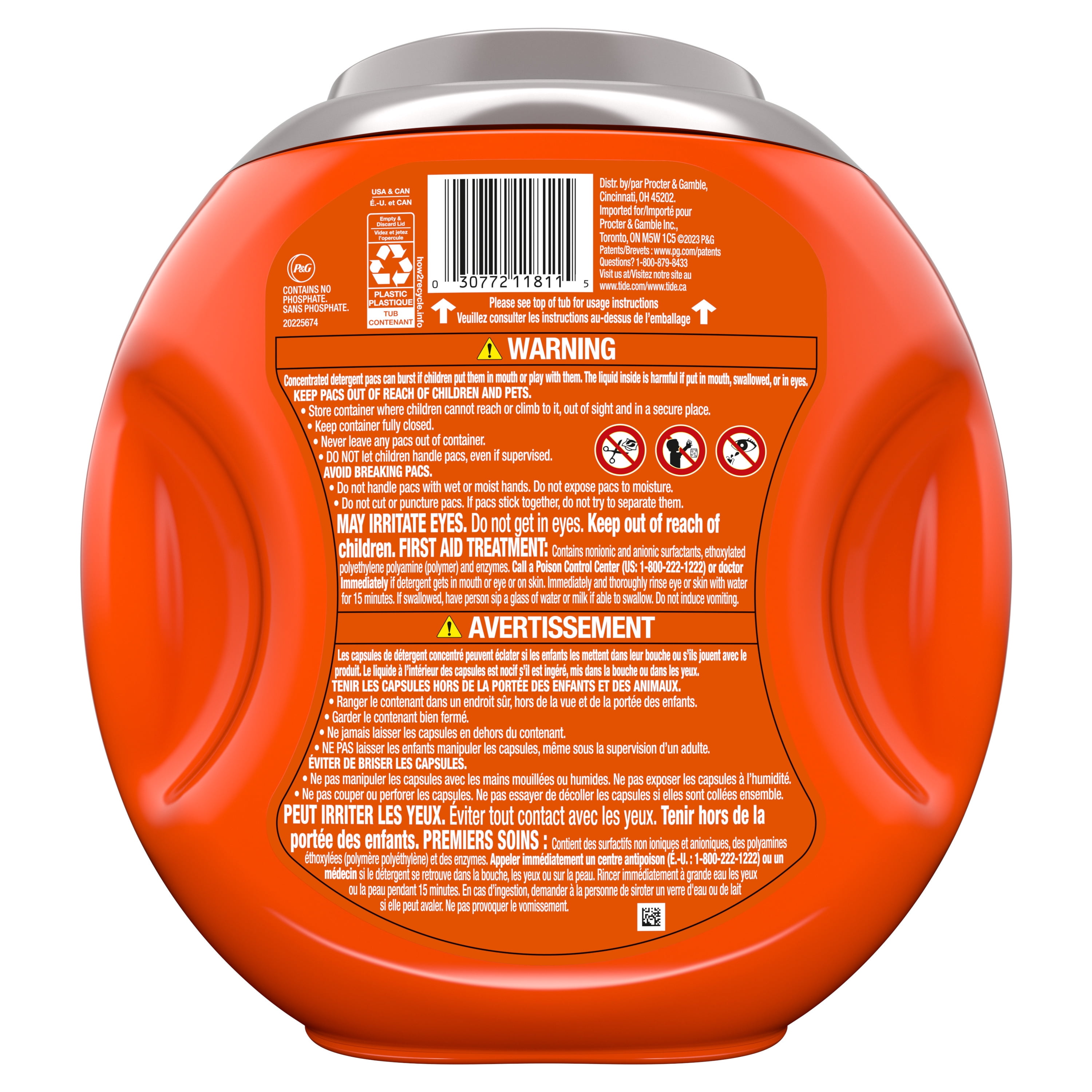 Tide Power PODS White Laundry Detergent Pacs, Brilliant Whitening + Color Protect, 25 Count