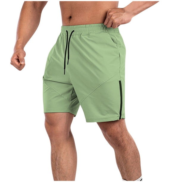 pstuiky Pantalones cortos de gimnasio para hombre, Pantalones cortos deportivos de verano para hombre, transpirables, de cinco puntos, para actividades al aire libre