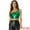 Green, variant on Women's Metallic Cropped Top One Shoulder Blouse XS Silver