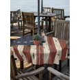 thumbnail image 2 of Outdoor Tablecloth with Umbrella Hole for Patio/Picnic/Party/Camping, Vintage American Flag Waterproof Table Cloth Round Cover Washable, USA Flag Retro Blue Red (Dia 54"), 2 of 9