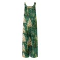 thumbnail image 4 of Womens Christmas Print Wide Leg Jumpsuit Adjustable Strap Sleeveless Overalls with Pockets S, 4 of 7