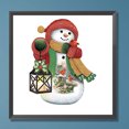 thumbnail image 3 of Pintura de diamante 5D DIY Taladro parcial con forma especial Muñeco de nieve de Navidad 30x30cm, 3 of 9