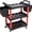 Black Red 2 Pcs Bucket, variant on Red & Black 3-Tier Rolling Auto Detail Cart - With Bucket, Panel & Hooks, Storage Tool Cart for Detailers, Garage, Workshop & Repair Shop